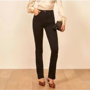 Reformation Black Straight Leg Jeans